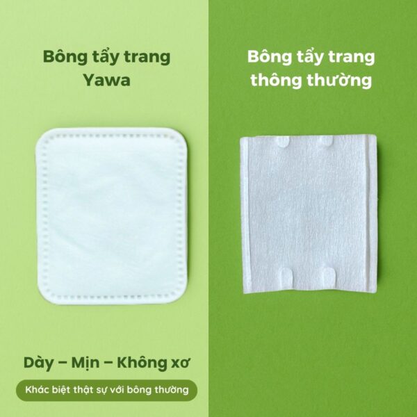 Combo 2 Bông Tẩy Trang Yawa 200 Miếng -Tự Nhiên,Bông Tự Nhiên Cao Cấp - Hình ảnh 4