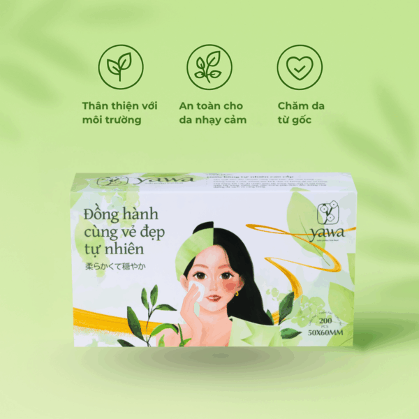 Combo 2 Bông Tẩy Trang Yawa 200 Miếng -Tự Nhiên,Bông Tự Nhiên Cao Cấp - Hình ảnh 2